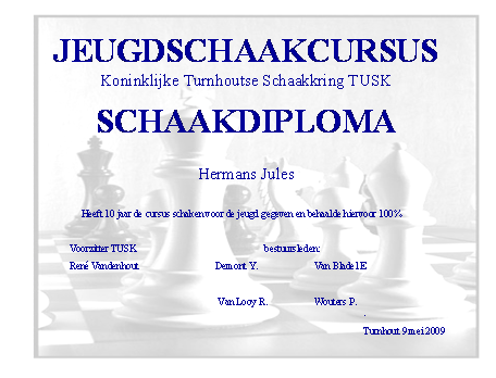 Jules' diploma